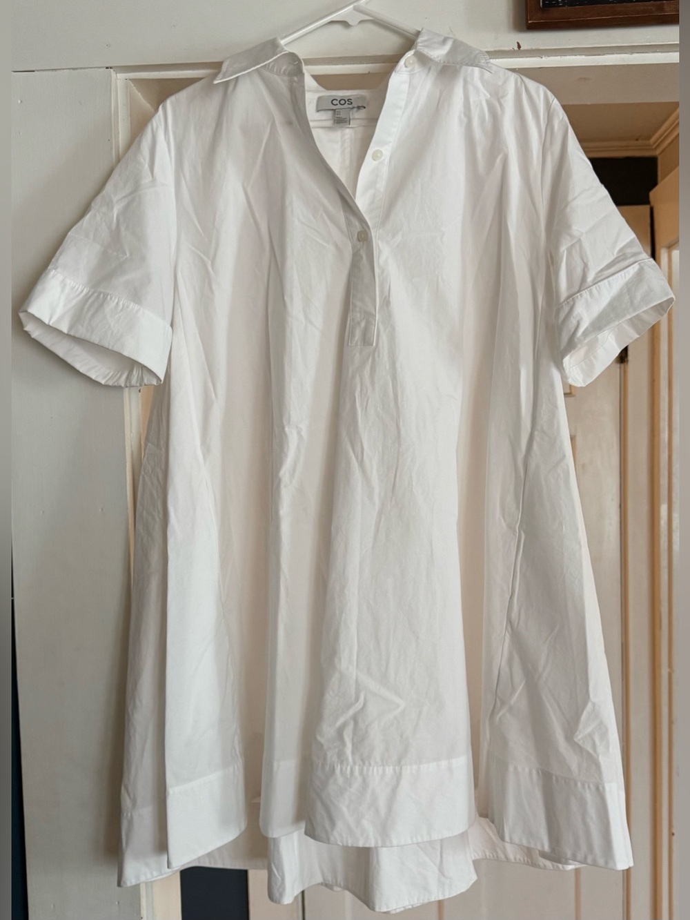 COS White Poplin Shirt Dress